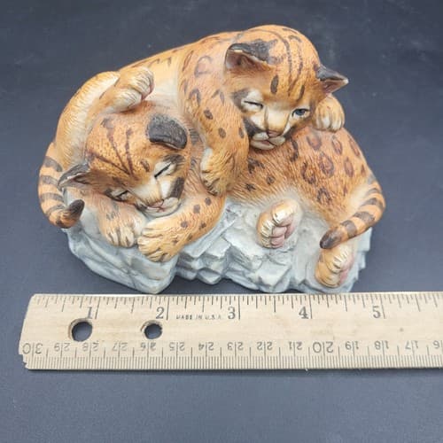 VTG Lenox Natures Young Played Out Cheetah Cubs Figurine Porcelain 1988 Family - Thumbnail 8