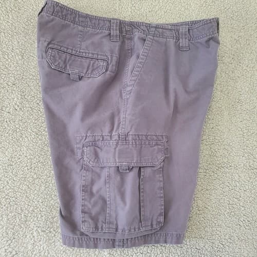 Eddie Bauer Mens Cargo Shorts Blue 35 Cotton Demin 6 Pockets Hiking Outdoor - Thumbnail 8