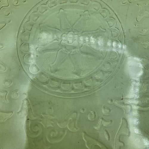 Vintage Federal Depression Glass Dinner Plate Spoke Amber Yellow 11" Replacement - Thumbnail 5