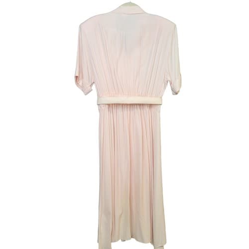 Vintage Dawn Joy Barbiecore Womens Dress Pink 13/14 Acetate Rayon Dropped Waist - Thumbnail 2