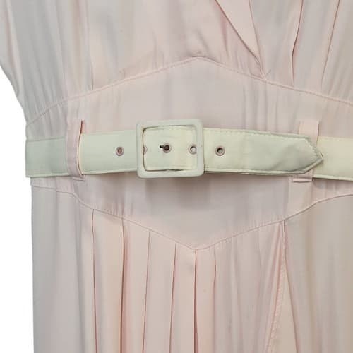Vintage Dawn Joy Barbiecore Womens Dress Pink 13/14 Acetate Rayon Dropped Waist - Thumbnail 4