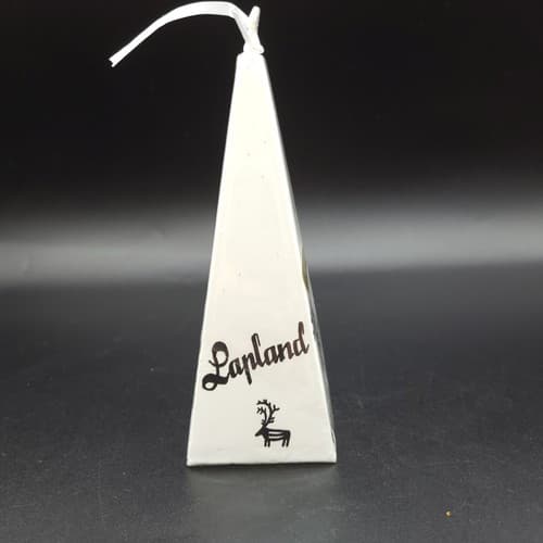 Finland Reindeer Handmade White Pyramid Candle 5.5" 20 Hrs Burn Christmas - Thumbnail 2