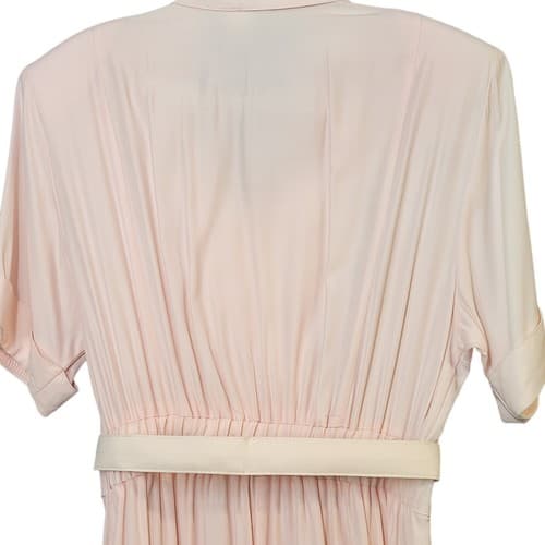Vintage Dawn Joy Barbiecore Womens Dress Pink 13/14 Acetate Rayon Dropped Waist - Thumbnail 6