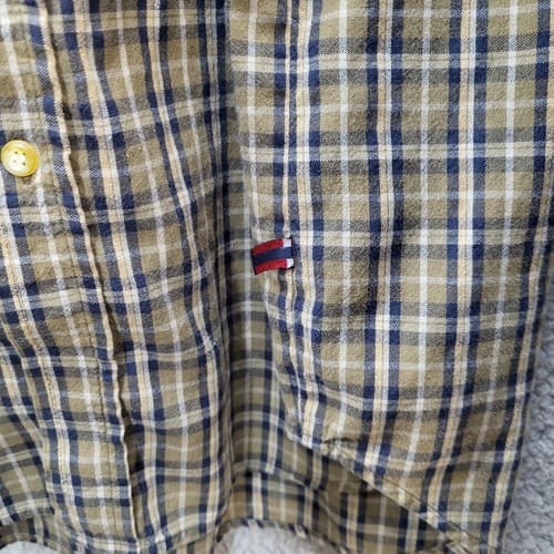 Brooks Brothers Mens Shirt Tan Green Check XXL Cotton Casual BB Classics - Thumbnail 6