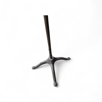VTG Womens Dress Form Mannequin Adustable Cast Iron Stand Base Black Fabric - Thumbnail 3