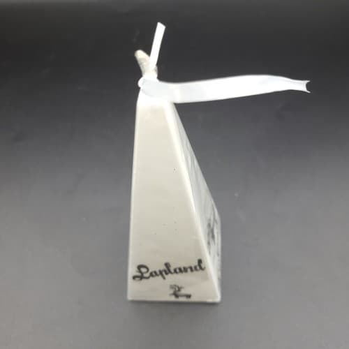 Finland Reindeer Handmade White Pyramid Candle 5.5" 20 Hrs Burn Christmas - Thumbnail 6