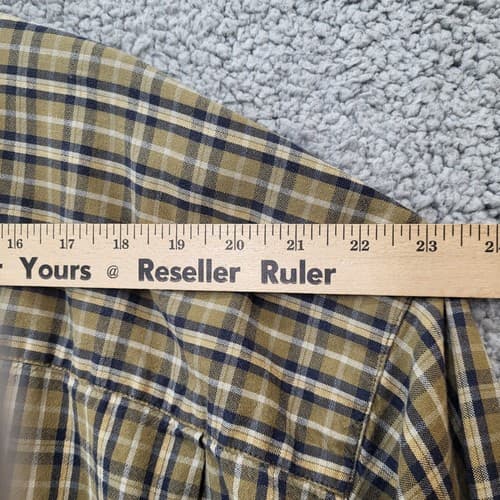 Brooks Brothers Mens Shirt Tan Green Check XXL Cotton Casual BB Classics - Thumbnail 9