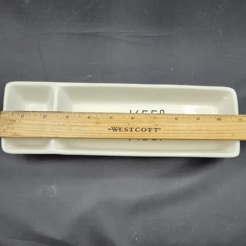 Rae Dunn Trinket Tray KEEP Two Compartments Desk Accessory Artisan Collection - Thumbnail 8