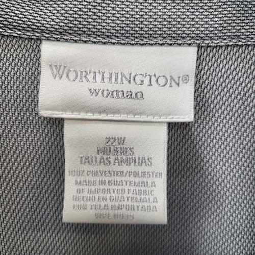 Worthingon Dress Woman Plus Gray 22W Polyester Slimming Comfy Classic Coatdress - Thumbnail 7