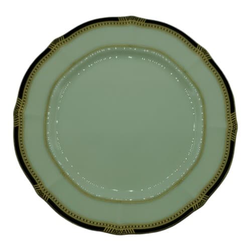 Noritake Ivory China Salad Plate 7" Pattern 7354 Gilded Age Gold Black Border - Thumbnail 7
