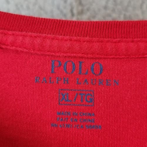 POLO Ralph Lauren Mens Shirt Red XL Small Blue Pony Lightweight Classic Tee - Thumbnail 7