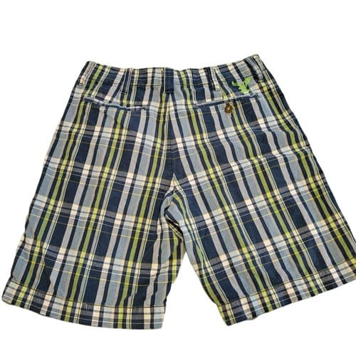 American Eagle Mens Shorts Blue 33 Plaid Cotton 4 Pockets Classic Flat Front - Thumbnail 2