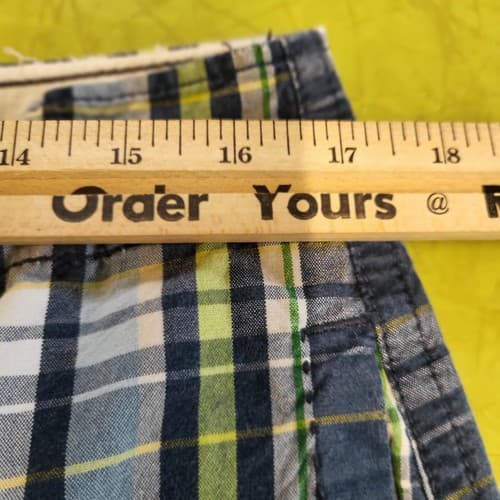 American Eagle Mens Shorts Blue 33 Plaid Cotton 4 Pockets Classic Flat Front - Thumbnail 10