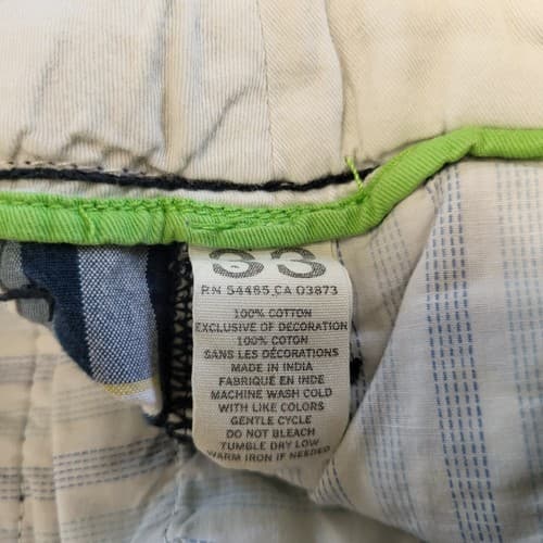 American Eagle Mens Shorts Blue 33 Plaid Cotton 4 Pockets Classic Flat Front - Thumbnail 8