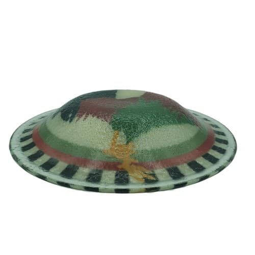 Peggy Karr Signed Round Red Rooster Fused Art Glass Bowl Cottagecore Black Edge - Thumbnail 6