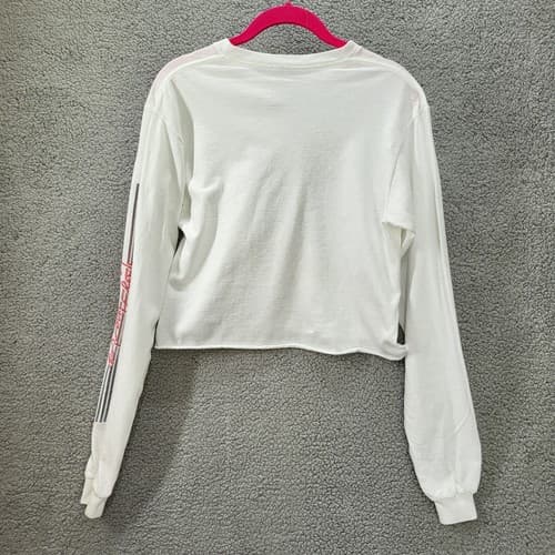 Freeze Womens Shirt White S Crop Cotton California West Coast Long Sleeves LA - Thumbnail 5