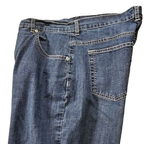 Gloria Vanderbilt Womens Jeans 12 Blue 30x22 Cropped Embroidered Bottom Edge - Thumbnail 6