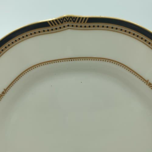 Noritake Ivory China Salad Plate 7" Pattern 7354 Gilded Age Gold Black Border - Thumbnail 4