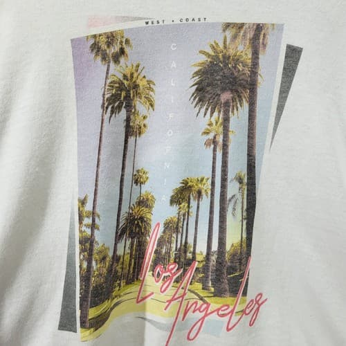 Freeze Womens Shirt White S Crop Cotton California West Coast Long Sleeves LA - Thumbnail 2