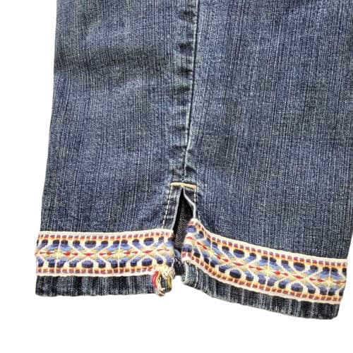 Gloria Vanderbilt Womens Jeans 12 Blue 30x22 Cropped Embroidered Bottom Edge - Thumbnail 12