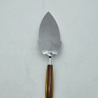 German Art Deco Cake Server Lifter with multicolor bakelite handle 1930’s Etched - Thumbnail 5