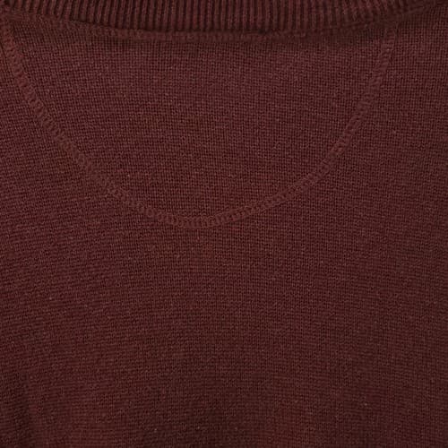 Greg Norman Mens Sweater Burgandy Large Golf Cotton Knit Classic Made in India - Thumbnail 6