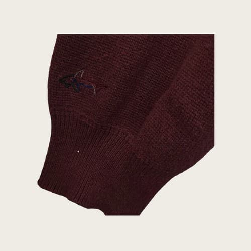 Greg Norman Mens Sweater Burgandy Large Golf Cotton Knit Classic Made in India - Thumbnail 3