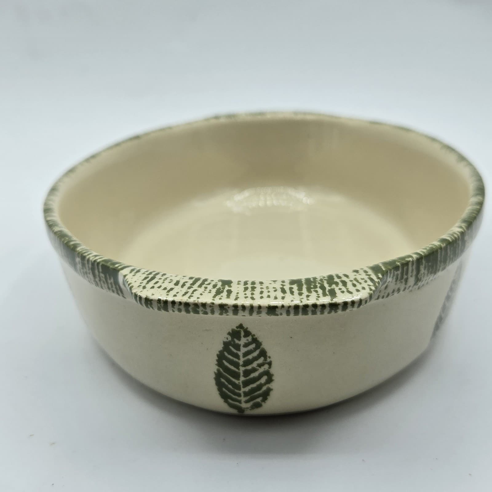 Grestel Stoneware Oval Open Casserole Baker Dish Leaves Pattern Portugal EUC - Thumbnail 3
