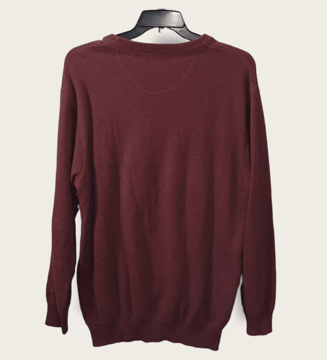 Greg Norman Mens Sweater Burgandy Large Golf Cotton Knit Classic Made in India - Thumbnail 4