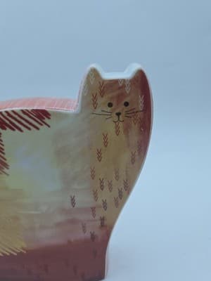 Royal Worcester Cat Flat Mates Oscar Tabby Swirls Unique Cat Lover Vintage 2006 - Thumbnail 6
