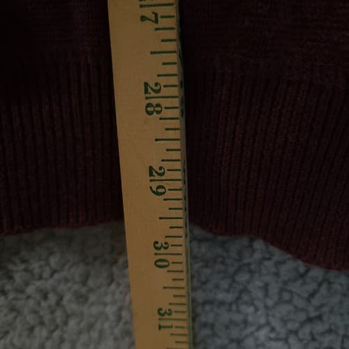 Greg Norman Mens Sweater Burgandy Large Golf Cotton Knit Classic Made in India - Thumbnail 11