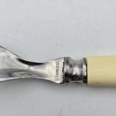 VTG Universal Celluloid Cream Handle Dinner Forks Stainless Steel Blade 4 Prong - Thumbnail 4