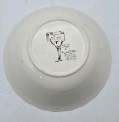 Johnson Brothers Friendly Village Bowl The Ice House 8" Vintage Iconic EUC - Thumbnail 3