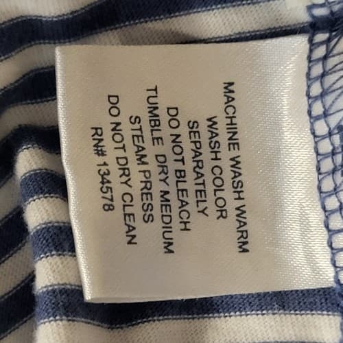 Vineyard Vines Mens Polo Shirt Blue White Stripe XL Pima Cotton Soft Comfortable - Thumbnail 9