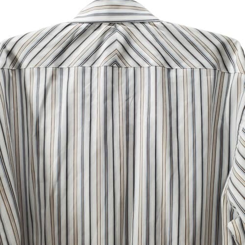 Johnson & Murphy Womens Blouse White XL Striped Menswear Office Tunic Length New - Thumbnail 2