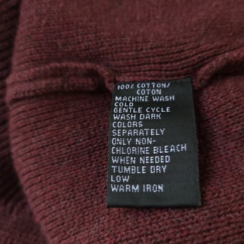 Greg Norman Mens Sweater Burgandy Large Golf Cotton Knit Classic Made in India - Thumbnail 8