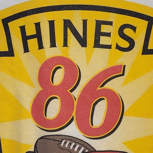 Pittsbugh Steelers Hines Ward 86 Tee Shirt L White Gold Graphics Gilden Cotton - Thumbnail 6