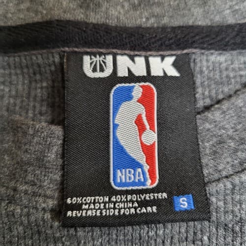 New York Knicks Mens Shirt Gray Orange S Long Sleeve Thermal Cotton Blend NBA - Thumbnail 9