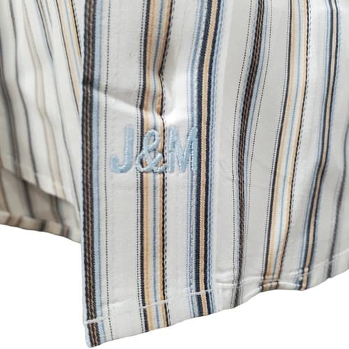 Johnson & Murphy Womens Blouse White XL Striped Menswear Office Tunic Length New - Thumbnail 5