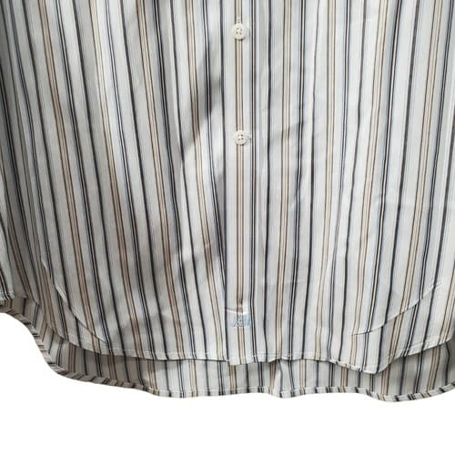 Johnson & Murphy Womens Blouse White XL Striped Menswear Office Tunic Length New - Thumbnail 7