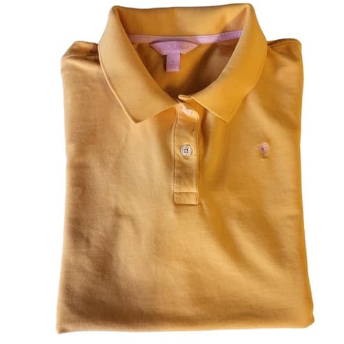 Lilly Pulitzer Womens Shirt Top Polo Orange XL Pima Cotton Spandex Golf Beach - Thumbnail 7