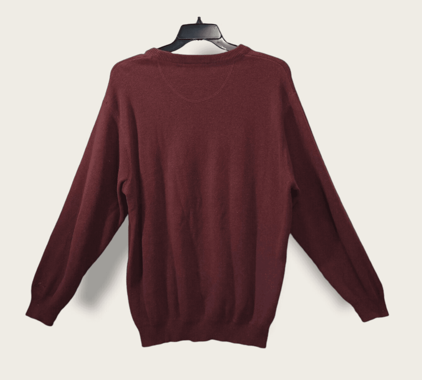 Greg Norman Mens Sweater Burgandy Large Golf Cotton Knit Classic Made in India - Thumbnail 2