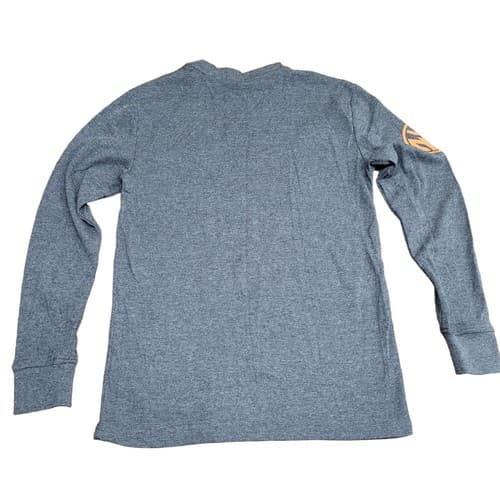 New York Knicks Mens Shirt Gray Orange S Long Sleeve Thermal Cotton Blend NBA - Thumbnail 3