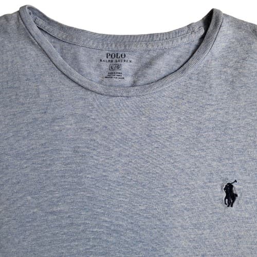 POLO Ralph Lauren Mens Shirt Light Blue L Lightweight Classic Long Sleeve Tee - Thumbnail 4