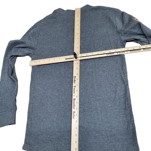 New York Knicks Mens Shirt Gray Orange S Long Sleeve Thermal Cotton Blend NBA - Thumbnail 7