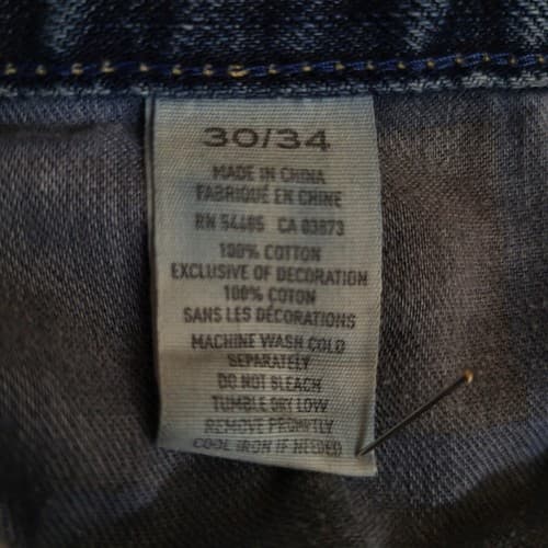 American Eagle Mens Jeans Blue 30x34 Medium Wash Distressed Straight Whiskering - Thumbnail 11