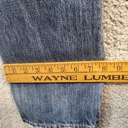 American Eagle Mens Jeans Blue 30x34 Medium Wash Distressed Straight Whiskering - Thumbnail 14
