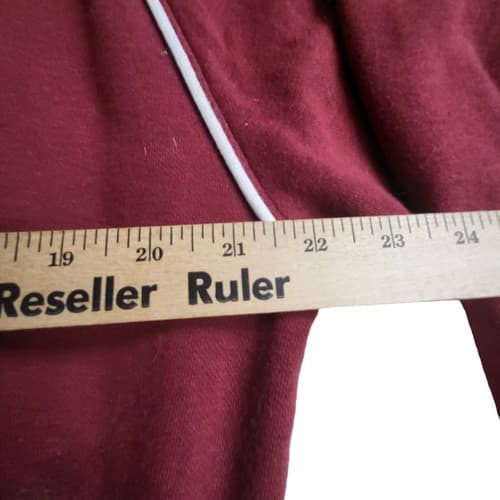 Vintage John Blair Mens Warm-up Jacket Large Burgandy Cotton Full Zip Roomy - Thumbnail 12