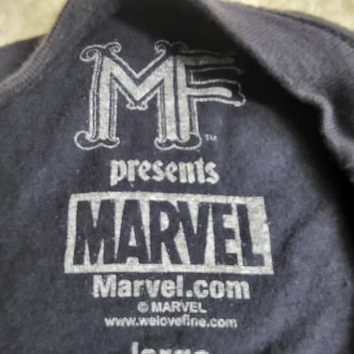 Marvel Avengers Assemble Adult Shirt L Black Tee Cotton Colorful Heros - Thumbnail 3