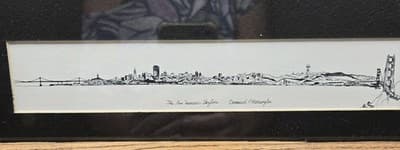 Diarmuid Harrington San Francisco Iconic Landmarks Artist Signed Matted Framed - Thumbnail 4